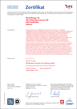 Zertifikat IFS Broker DE